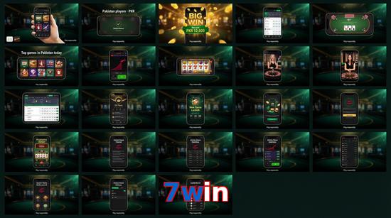 Main screen of 7Win bet page for PK players